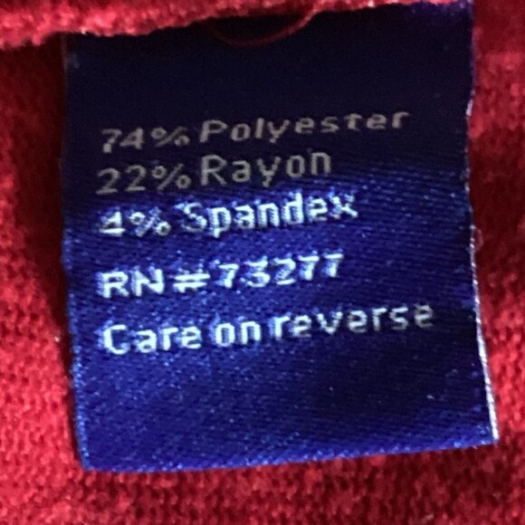 APT.9 Slub Knit V-Neck Tunic Top Side Hem Zippers/Slits Sz S Red 164B - Picture 9 of 10